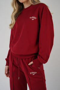 Cozy סווטשירט בורדו