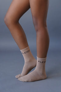 Mocha Pilates socks