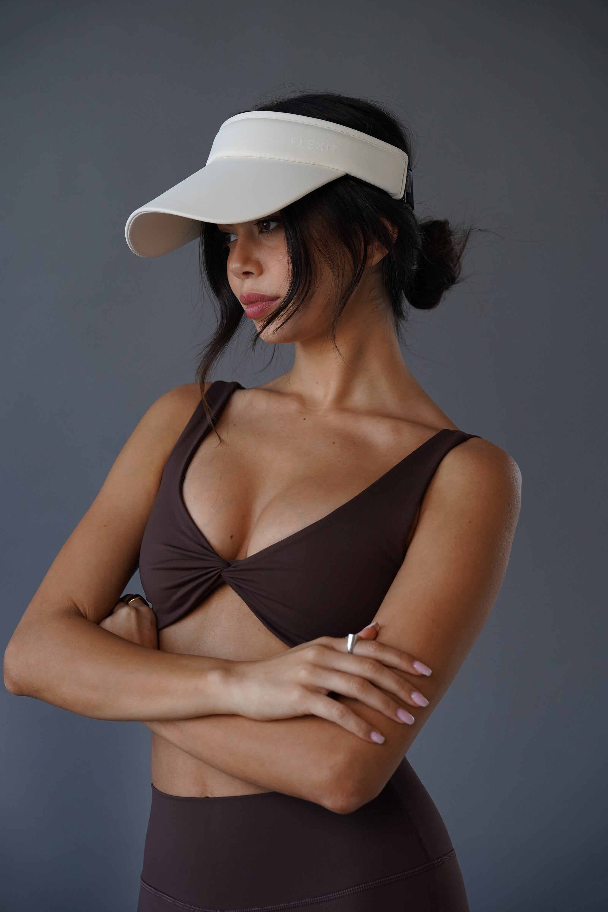 Cream Visor hat