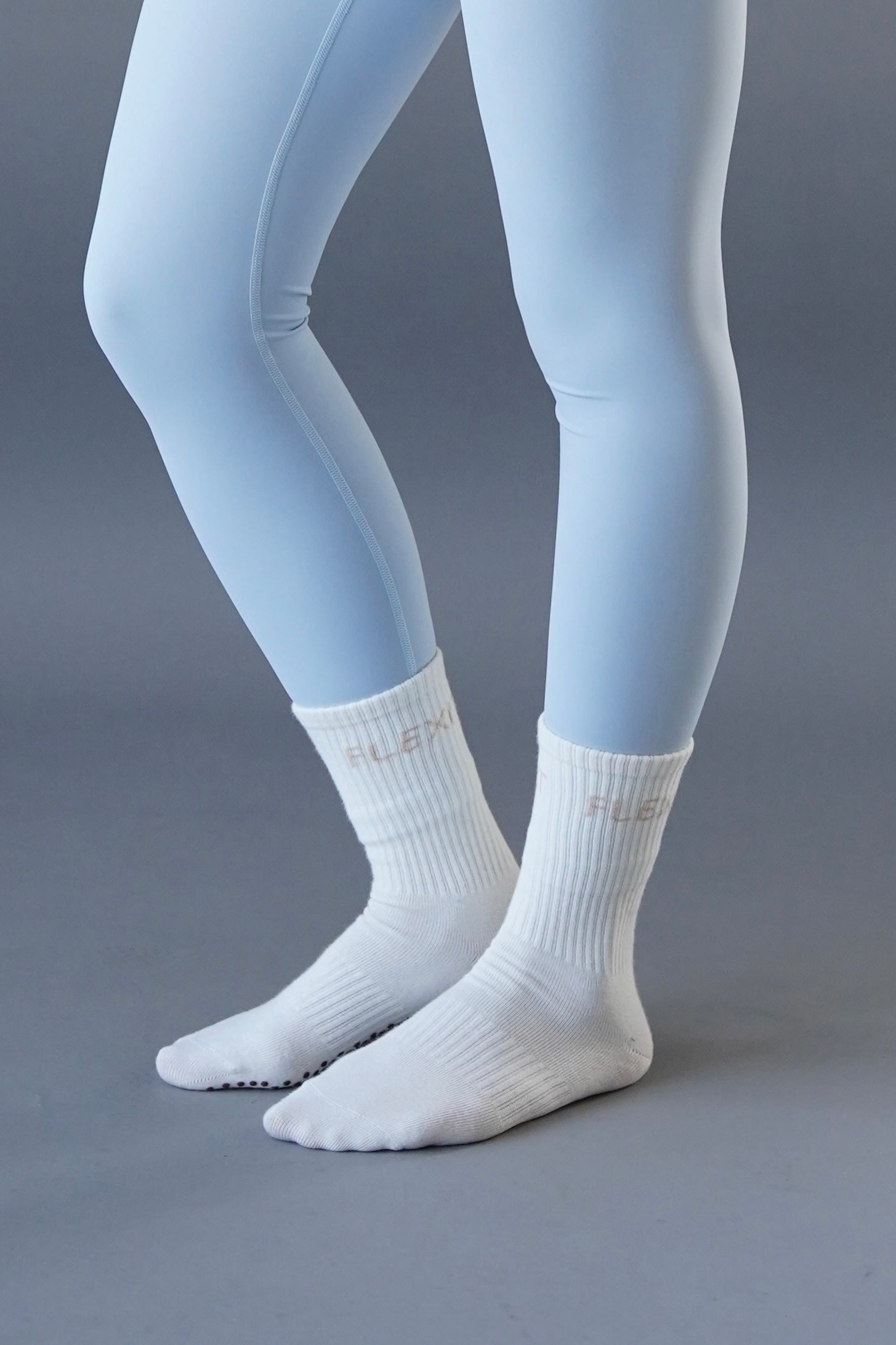 Cream Pilates socks