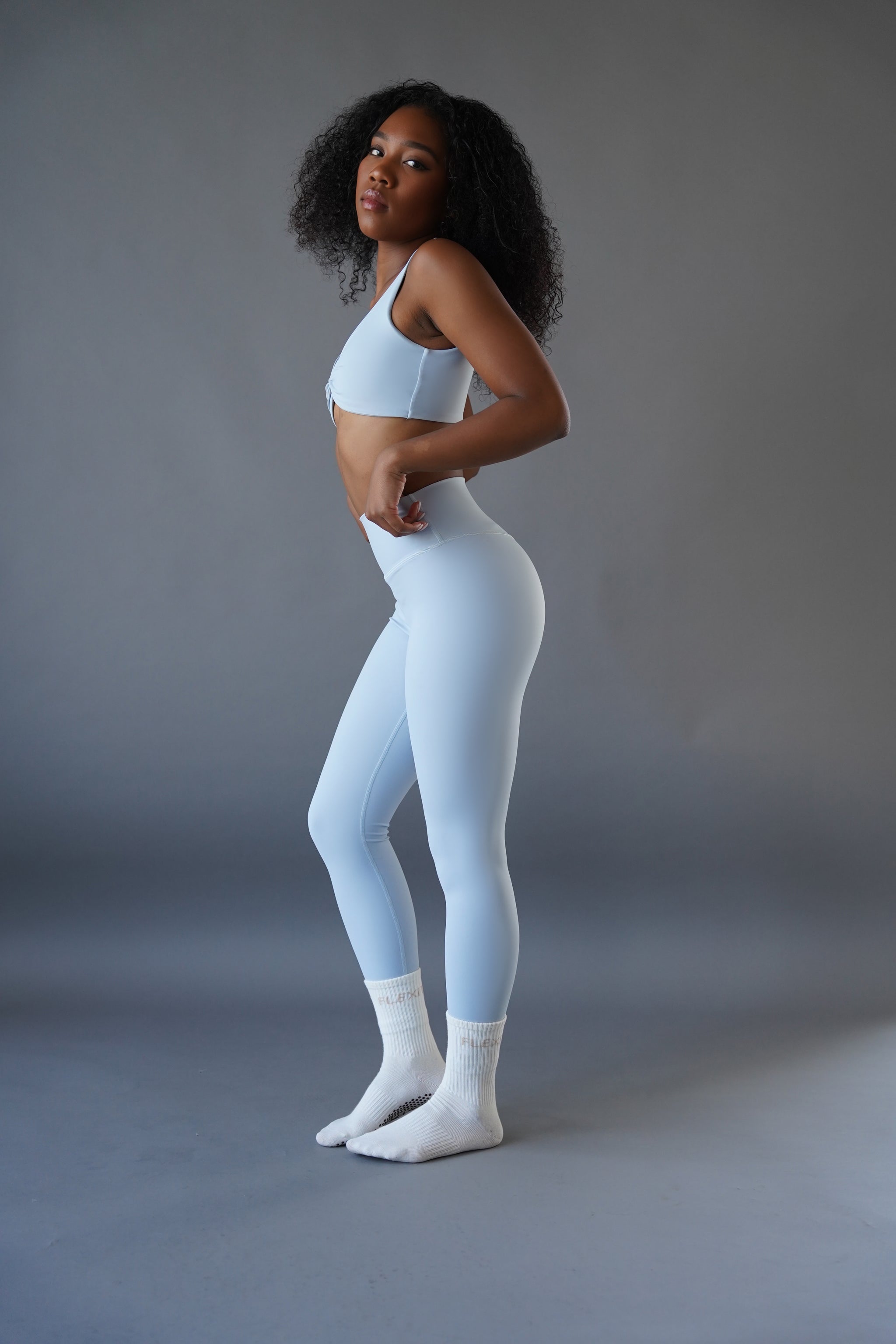 Light blue classic leggings