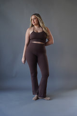 Chocolate flared leggings