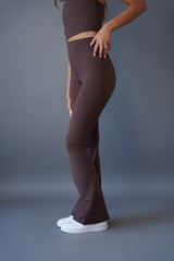 Chocolate flared leggings